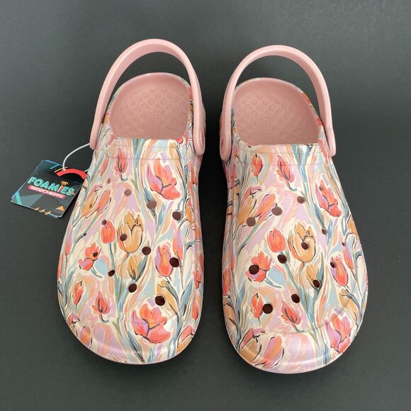 NWT Skechers Foamies BLOOMING women's clog strap logo MULTI color size 8 - Picture 1 of 11